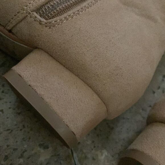 Camel Vegan Suede Boots - Picture 10 of 10